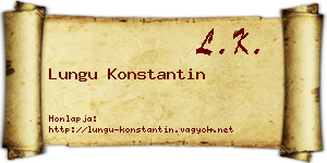 Lungu Konstantin névjegykártya